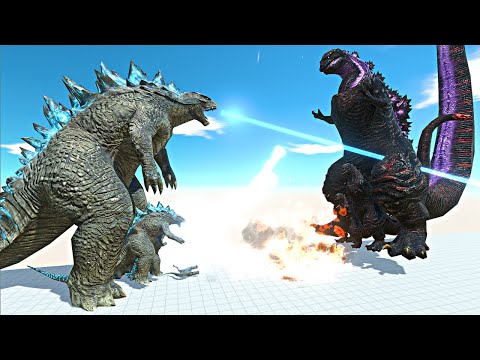 Godzilla Battle in Epic Arena | Growing Godzilla 2014 vs Growing Shin Godzilla - ARBS