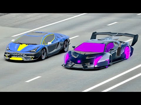 Lamborghini Veneno GTR vs Lamborghini Scorpion Concept - Drag Race 20 KM