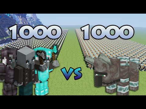 Mc Boss - 1000 Vindicator Vs 1000 Ravager | Minecraft