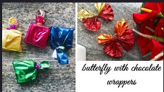 DIY simple butterfly with chocolate wrappers