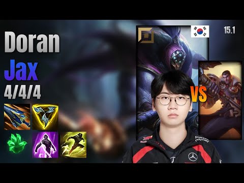 Doran Top Jax vs Jayce lol KR solo rank Full Game 15.1 | 도란 잭스 vs 제이스