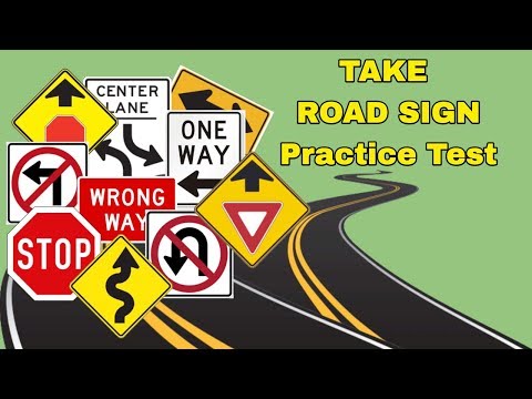 Take a Road Signs  Practice permit Test/Drivers license/DMV 2020
