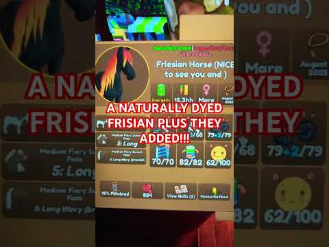 I got a naturally dyed Frisian in wild horse islands! W/F/L? #wildhorseislands