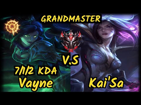 Hi Im Gosu (VAYNE) vs KAI'SA - 7/1/2 KDA BOTTOM ADC GAMEPLAY - NA Ranked GRANDMASTER