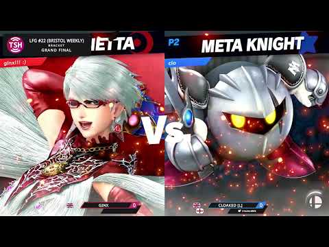 LFG 22 Grand Finals - Cloaked (Metaknight) Vs Ginx (Bayonetta) Bristol Smash Ultimate Weekly - SSBU