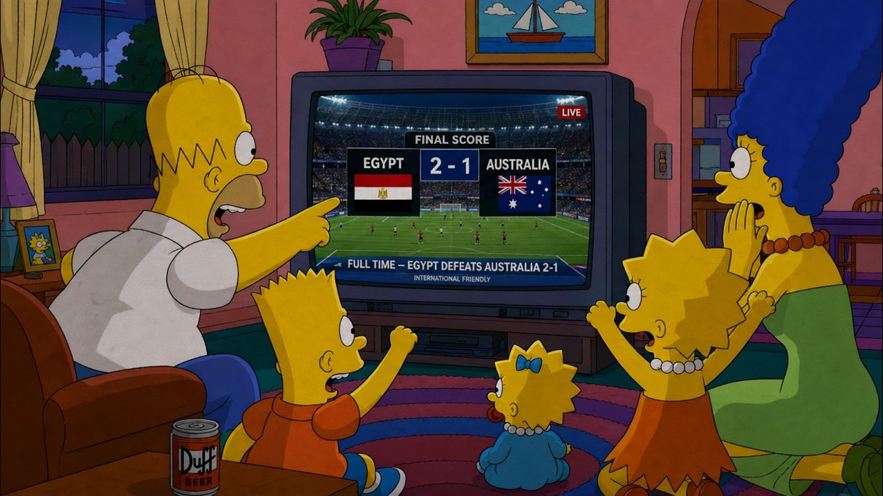 عائلة سيمبسون تتنبأ بمباراة مصر واستراليا فى كأس العالم