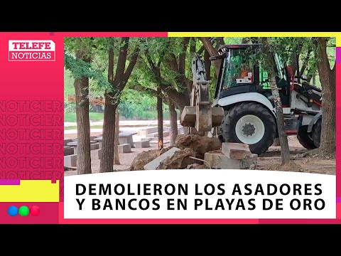 GOLDEN BEACHES without GRILLS or BANKS: facilities dismantled