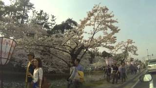 preview picture of video '2014　弘前城外堀周り (Gopro drive record in Hirosaki)'