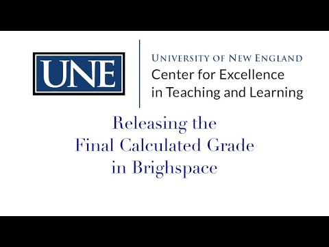 Release Final Calculated Grade In Brightspace