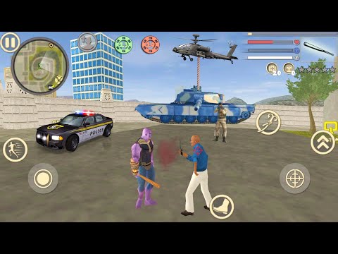 Amazing Thanos Rope Hero: Vice Town (Thanos Fight Knife Man) VIP Car in Island - Android Gameplay HD