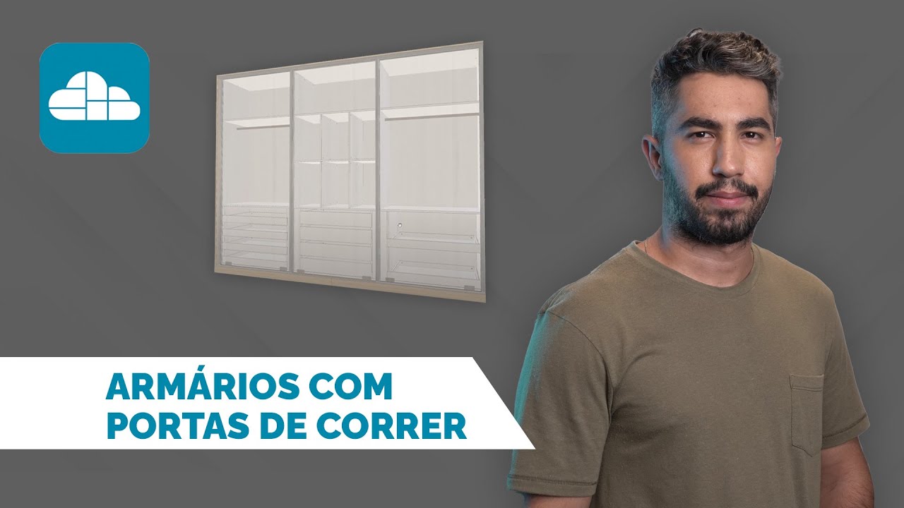 Projetando armários com portas de correr no Cortecloud