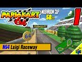 Mario Kart 64 MUSHROOM CUP 50cc 1 N64 Luigi Raceway 5 7 25 1st