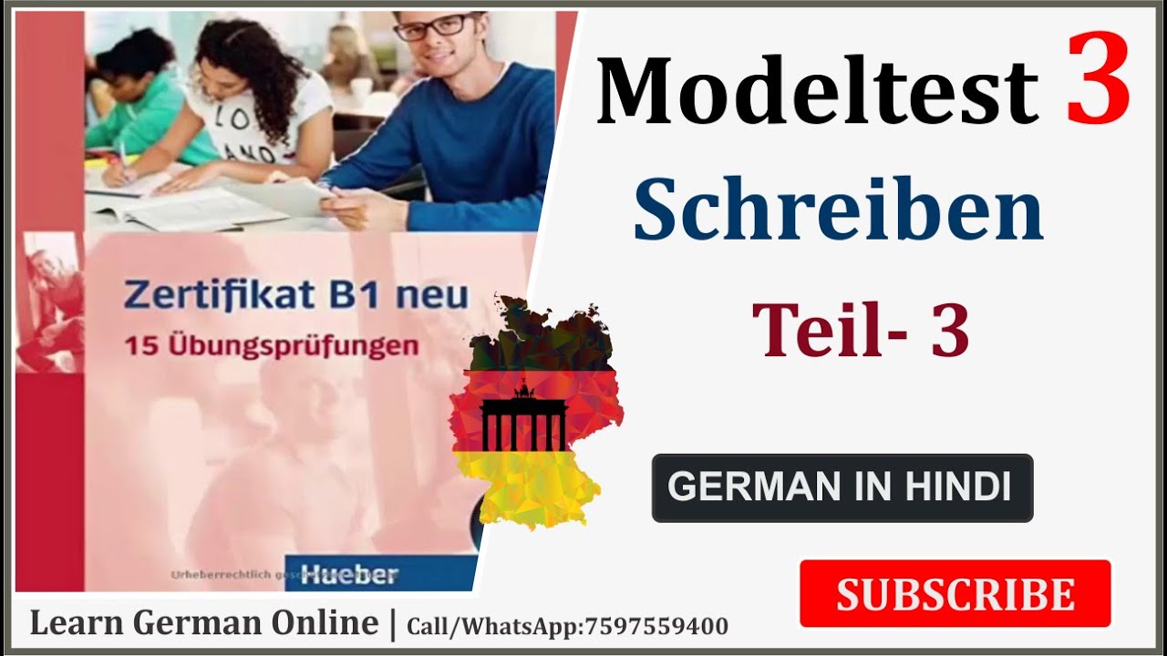 Zertifikat B1 Modellsatz | Modelltest-3 | Schreiben Teil-3 | German Writing Exam | Goethe Zertifikat