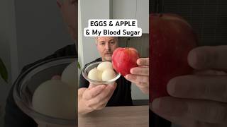 Eggs and an apple and my blood sugar.  #bloodsugar #glucose #insulinresistant1 #eggs #apple