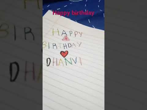 happy birthday dhanvi