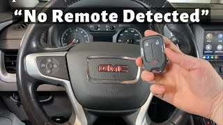 2018 - 2023 GMC Terrain No Remote Detected - How to Start With Dead, Bad, Broken Key Fob Push Button