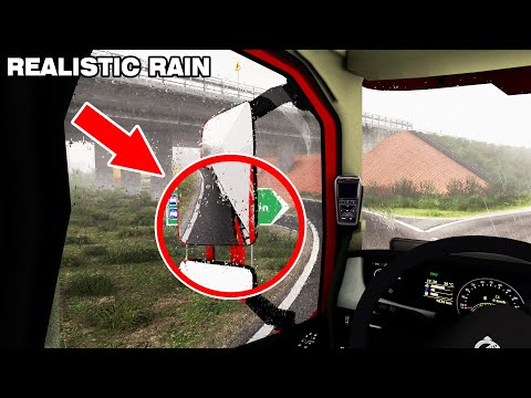 Ultra Realistic Rain v3.8 | Euro Truck Simulator Mod 1.39 | Gameplay 4K