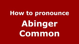 How to pronounce Abinger Common
