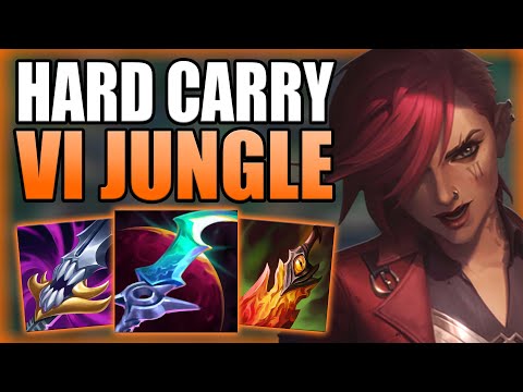HOW TO PLAY VI JUNGLE & HARD CARRY THE GAME IN S12! - Best Build/Runes S+ Guide - League of Legends