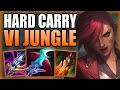 HOW TO PLAY VI JUNGLE & HARD CARRY THE GAME IN S12! - Best Build/Runes S+ Guide - League of Legends