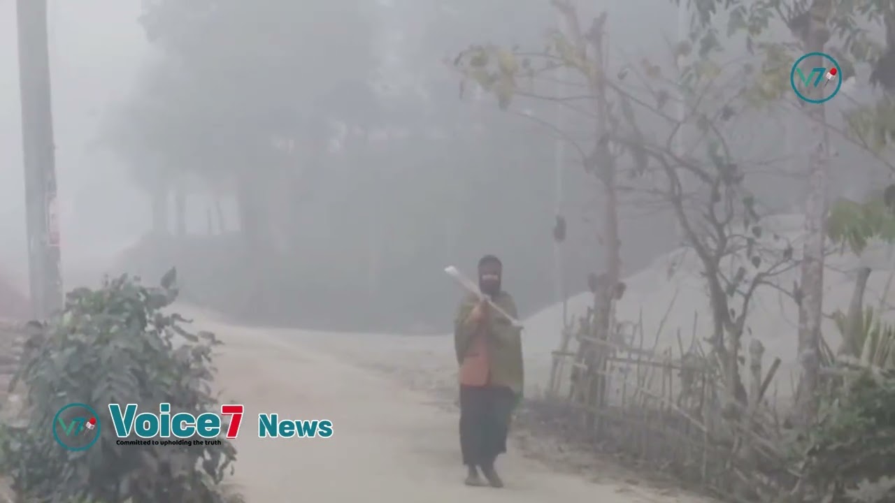 Severe Cold Wave Disrupts Life in Jhalakathi as Dense Fog Halts Transport