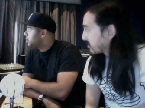Sidney Samson and Steve Aoki in the studio in L.A.