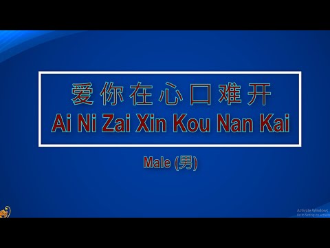 Ai Ni Zai Xin Kou Nan Kai (Male Key Karaoke) - 爱你在心口难开 【卡拉OK (男)】《KTV KARAOKE》