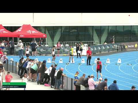 Boys U15 100m Heat 3: 2022-23 State Combined Events Championships - Sunday