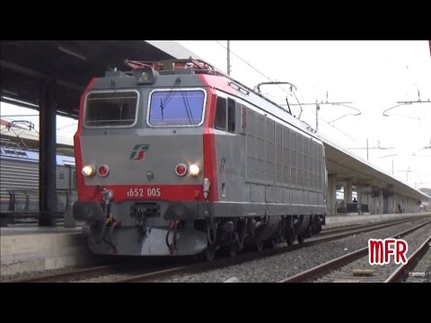 E652 005 PROTOTIPO nella NUOVA LIVREA MERCITALIA RAIL in viaggio ISOLATA da EMPOLI a LIVORNO C.NE.