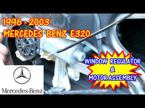 Mercedes Benz E320 Right Rear Window Regulator And Motor Replacement