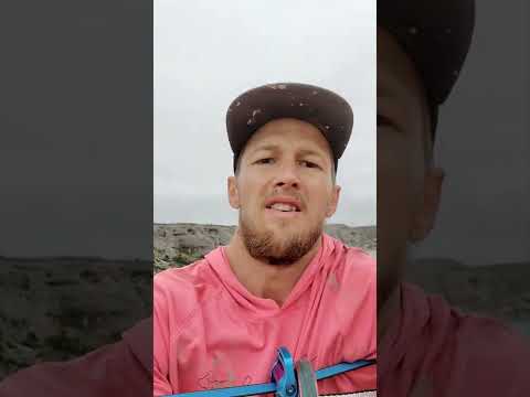 Pecos River highline. 405m solo rig (abridged version)