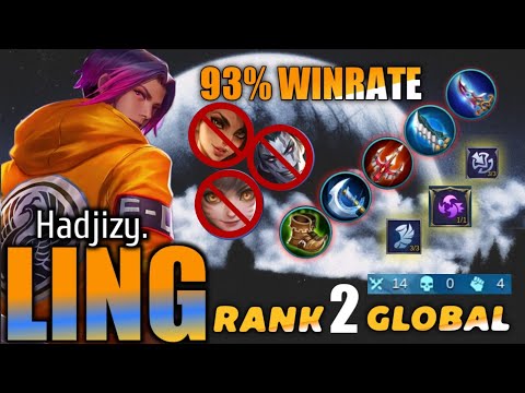 LING 93% Win Rate! Unkillable Perfect Gameplay [ Top 2 GLOBAL ] LING GAMEPLAY BY HADJIZY.