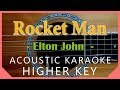 Rocket Man - Elton John [Acoustic Karaoke | Higher Key]