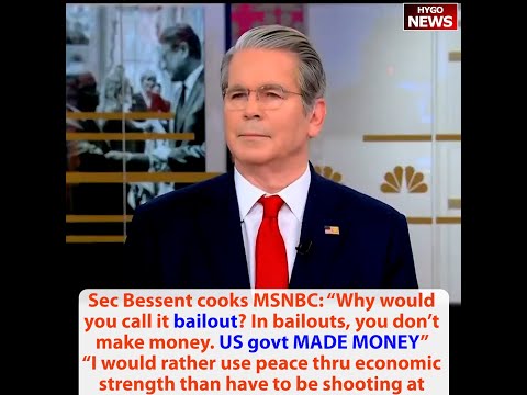 Sec Bessent cooks MSNBC: bailout? US govt MADE MONEY; Bernie Sanders: more far-left like Mamdani