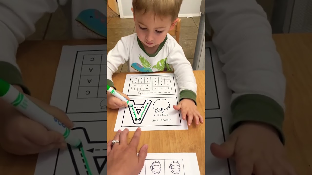 Letter Tracing - Preschool #toddlerlearning #learning #activity #3yearsold #tracing