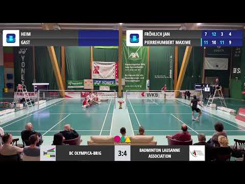 11. Spieltag Badminton NLA - BC Olympica Brig vs. Badminton Lausanne Asscociation