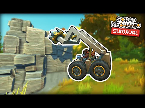 Building a New Mining Bobcat to Collect More Resources! (Scrap Mechanic Co-op Survival Ep.08)