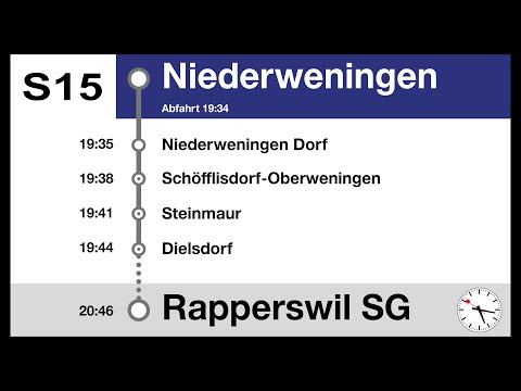 ZVV Ansagen, S15 (Niederweningen-Rapperswil SG) | DPZ KISZ