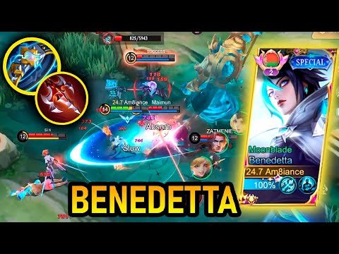Benedetta Offlane - Sharp Sword! Top Global Build | Gameplay MLBB