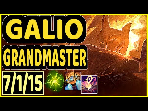 GALIO - 7/1/15 KDA MID GAMEPLAY - NA Ranked GRANDMASTER