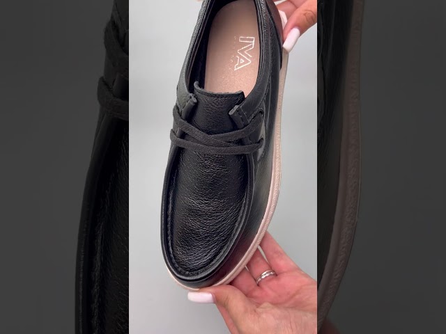 Чоботи жіночі шкіряні байка хутро 592641 Чорний Туфлі жіночі шкіряні 588413 Чорні