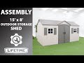 Lifetime 15' x 8' Outdoor Storage Shed | Lifetime Assembly Video