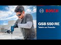 videoTALADRO BOSCH 13MM GSB 550RE 550W V.V. PERCUTOR 6011A0