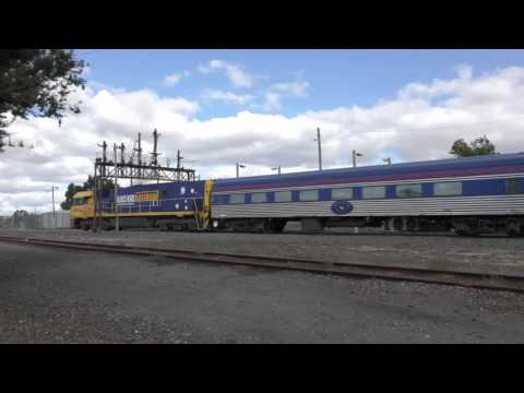 2AM8 - NR93 The Overland departing Ararat Station 11th April 2016