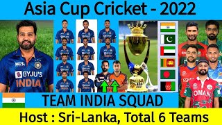 Asia Cup Cricket 2022 | India Team Full Squad | India Players List for Asia Cup 2022