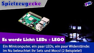 LEGO mit Rasperry Pi + LEDs beleuchten - mit 2 Beispielen + Anleitung