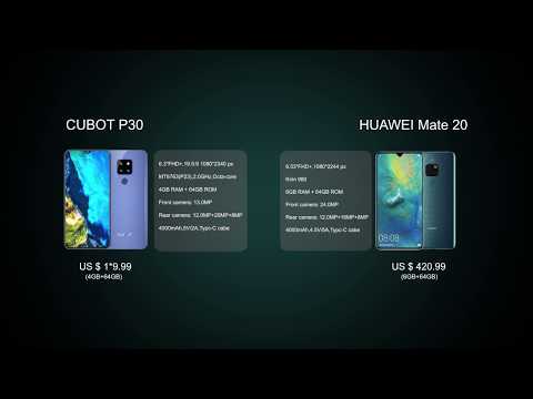 Cubot P30 VS HuaWei Mate 20