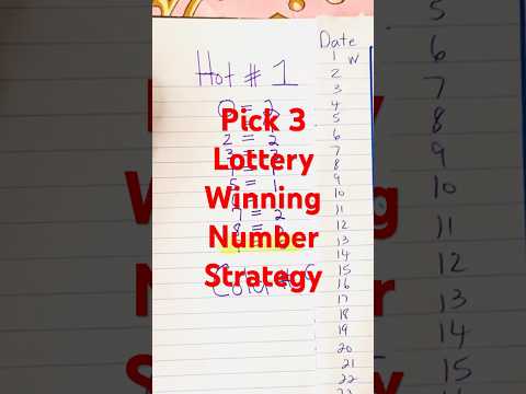 Pick 3 Lottery:  Strategy for Picking Winning Lottery Numbers