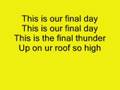 Final Day Lyrics-Tokio Hotel