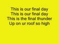 Final Day Lyrics-Tokio Hotel 